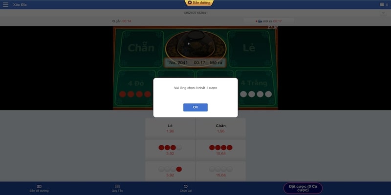 Tính năng đặt cược thử tiện lợi tại app của Vin777