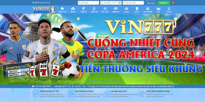 Vin777 luôn là điểm hẹn giải trí số 1 thị trường với tín đồ cá cược